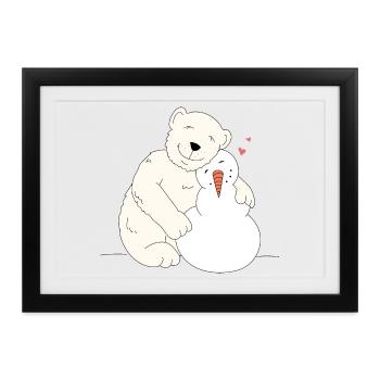 Beste Freunde - Gerahmtes Poster (37 × 27 cm) - Schwarz - Vorne
