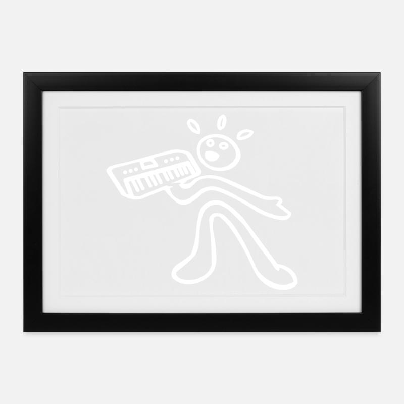 synth player - Framed poster (37 × 27 cm) - black