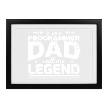 Coder Papa - Gerahmtes Poster (37 × 27 cm) - Schwarz - Vorne