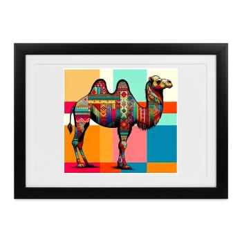 Kamel - Gerahmtes Poster (37 × 27 cm) - Schwarz - Vorne