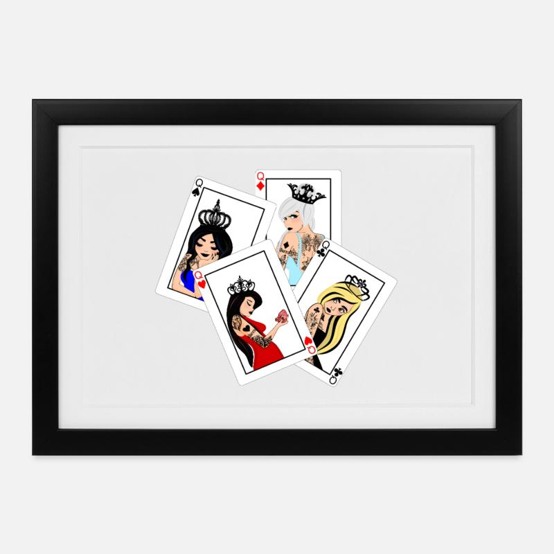 Ladies Punk Square - Pell-mell - Framed poster (37 × 27 cm) - black