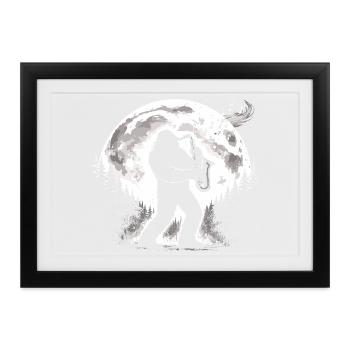 Bigfoot Saxophonist - Gerahmtes Poster (37 × 27 cm) - Schwarz - Vorne