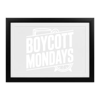 Boykottmontage - Gerahmtes Poster (37 × 27 cm) - Schwarz - Vorne