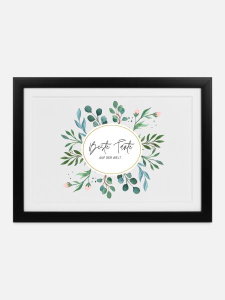 Beste Tante auf der Welt - Gerahmtes Poster (37 × 27 cm) - Schwarz