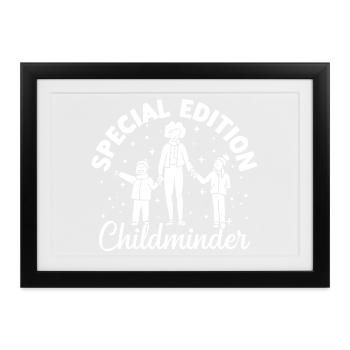 Childcare Provider Special Edition Daycare - Gerahmtes Poster (37 × 27 cm) - Schwarz - Vorne