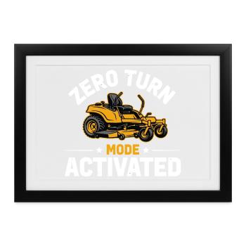 Rasenmähen Ist Meine Therapie Für Rasenmäher Fans - Gerahmtes Poster (37 × 27 cm) - Schwarz - Vorne