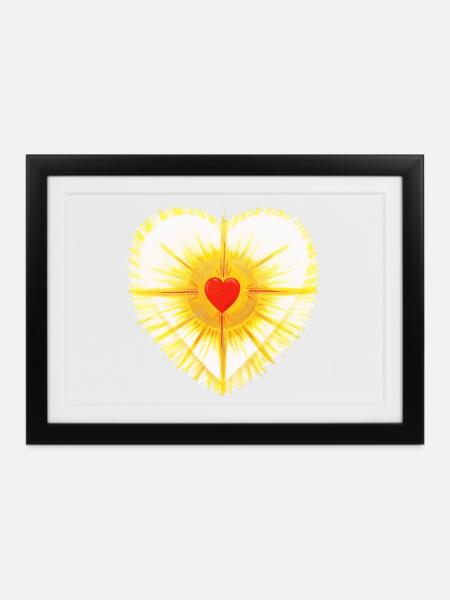 SonnenHerz - Sonja Ariel von Staden - Gerahmtes Poster (37 × 27 cm) - Schwarz