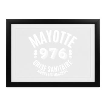 Mayotte, Mahorais, Mahoraise - Gerahmtes Poster (37 × 27 cm) - Schwarz - Vorne