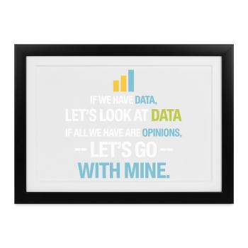 Schauen wir uns die Daten an - Data Science Statistikdaten - Gerahmtes Poster (37 × 27 cm) - Schwarz - Vorne