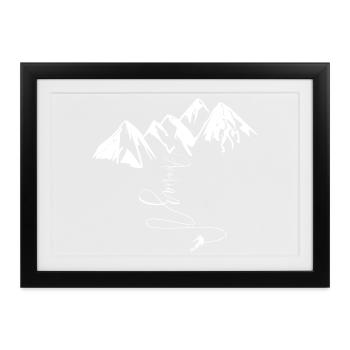Avoriaz Ski Portes du Soleil Autofreies Resort - Gerahmtes Poster (37 × 27 cm) - Schwarz - Vorne
