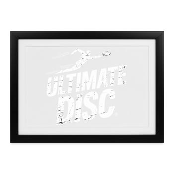  Ultimate Disc Layout Offense Spieler Sprung Fang - Gerahmtes Poster (37 × 27 cm) - Schwarz - Vorne