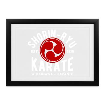 Shorin-Ryu Karate Ost. 1929, Okinawa, Japan - Gerahmtes Poster (37 × 27 cm) - Schwarz - Vorne