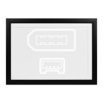 Firewire connector - Gerahmtes Poster (37 × 27 cm) - Schwarz - Vorne