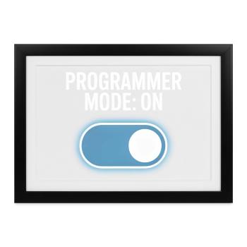 Programmierer – Coding Entwickler & Informatiker - Gerahmtes Poster (37 × 27 cm) - Schwarz - Vorne