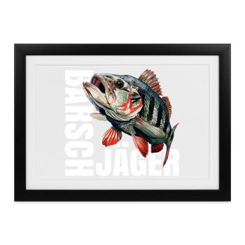 Barsch Jäger - Gerahmtes Poster (37 × 27 cm) - Schwarz - Vorne