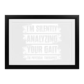 I'm physical therapist Physiotherapie Physio - Gerahmtes Poster (37 × 27 cm) - Schwarz - Vorne