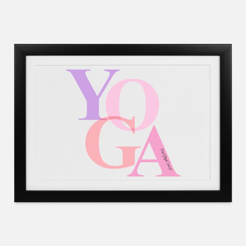 YOGA - Affiche encadrée (37 × 27 cm) - noir
