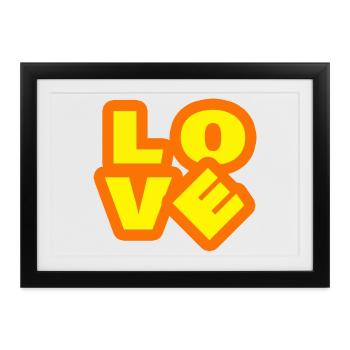LOVE - Gerahmtes Poster (37 × 27 cm) - Schwarz - Vorne