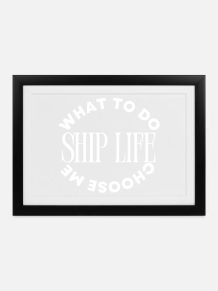 Cruise-Stimmung im Out-of-Office-T-Shirt - Gerahmtes Poster (37 × 27 cm) - Schwarz