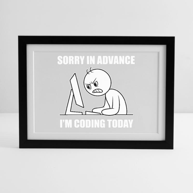 Proud software developer for programming students Framed poster (37 × 27 cm)