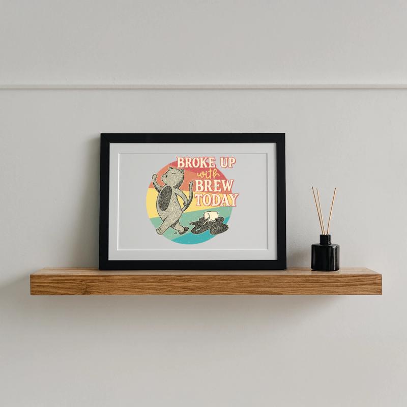 Coffee withdrawal decaffeinated ex-coffee drinker Framed poster (37 × 27 cm)