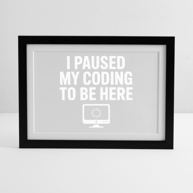 Funny programming quotes and debugging humor Framed poster (37 × 27 cm)