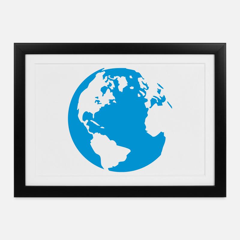 Le monde - Affiche encadrée (37 × 27 cm) - noir