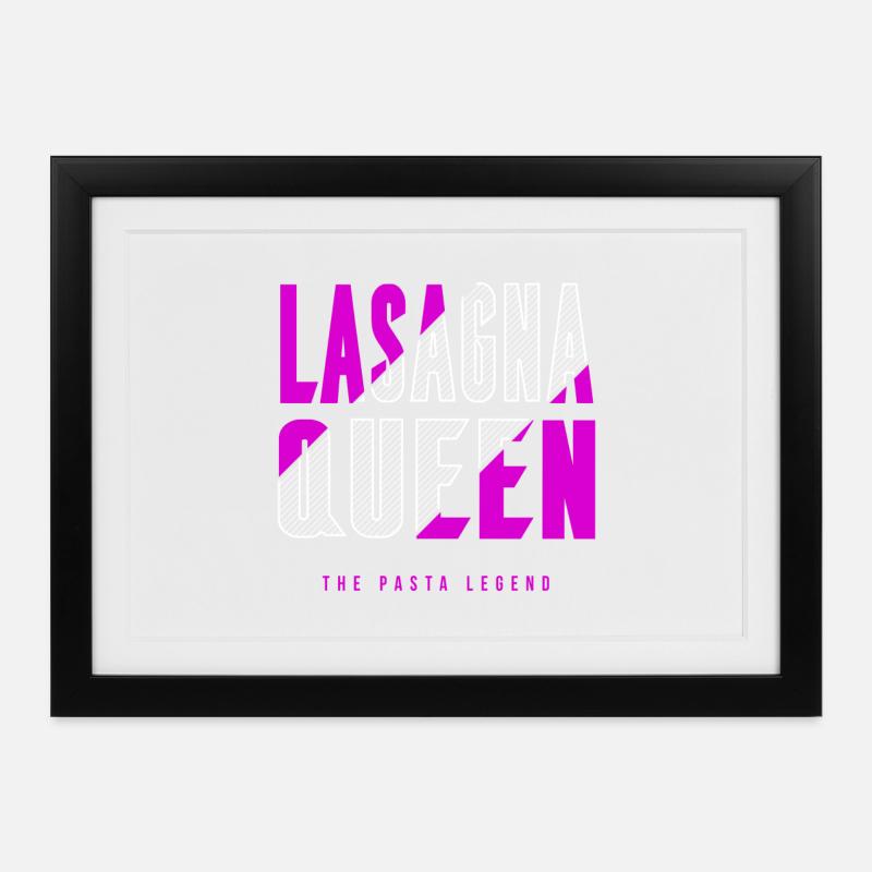 Lasagnas Queen - Framed poster (37 × 27 cm) - black