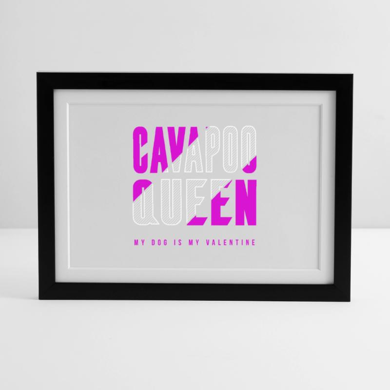 Cavapoo Queen Framed poster (37 × 27 cm)
