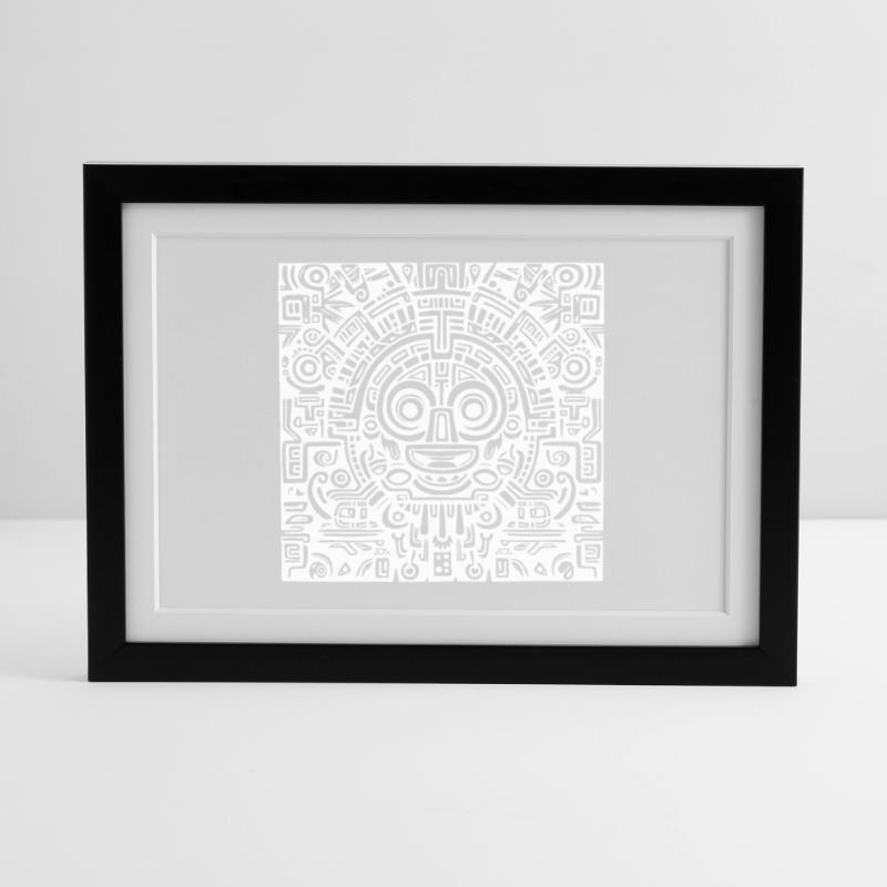 Inca, Aztec, Mayan Pattern, Artwork Framed poster (37 × 27 cm)