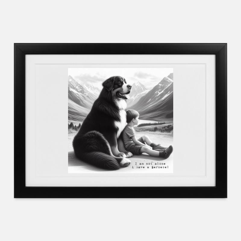 Bouvier bernois - Affiche encadrée (37 × 27 cm) - noir
