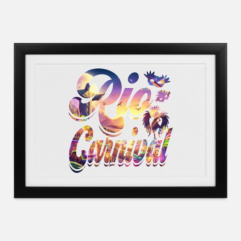 RIO CARNIVAL - Framed poster (37 × 27 cm) - black