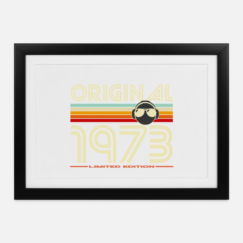 Original 1973 Limited Edition Retro - Framed poster (37 × 27 cm) - black