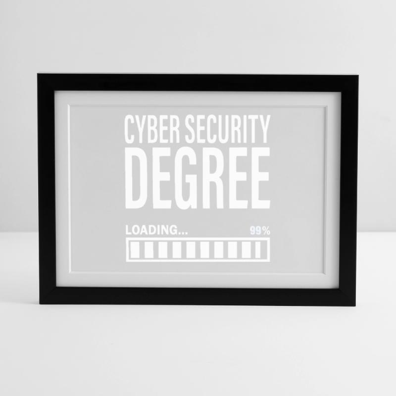 Cybersecurity Student Engineer Cyber Security Framed poster (37 × 27 cm)