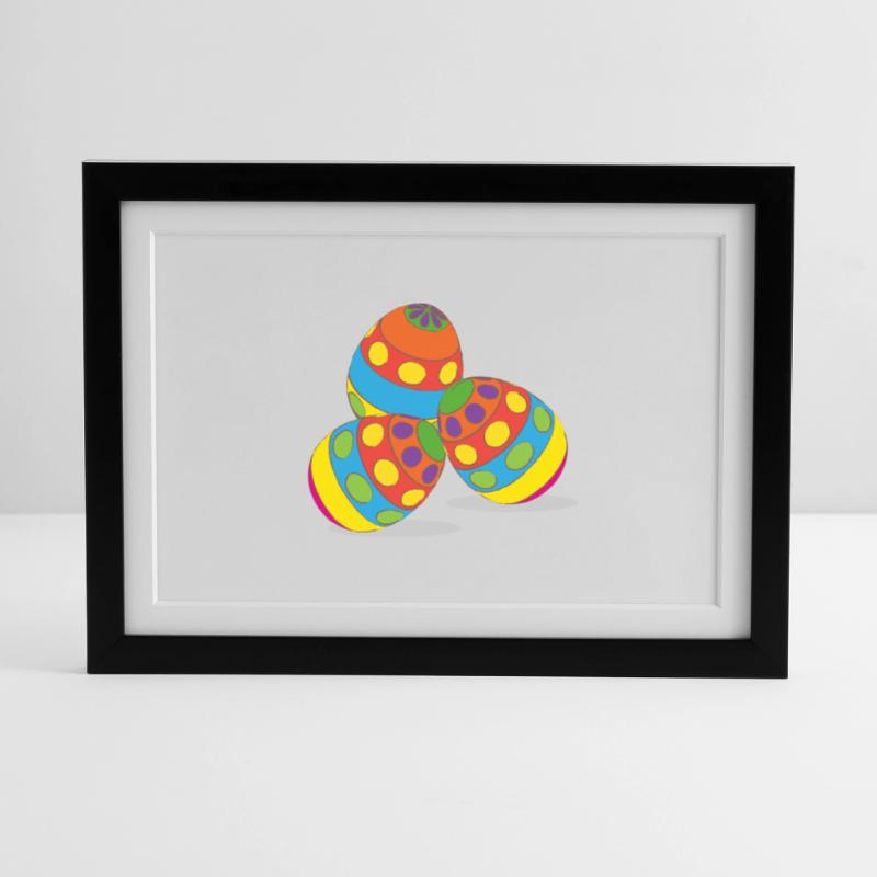 Easter eggs, easter, happy easter, happy eastern Framed poster (37 × 27 cm)
