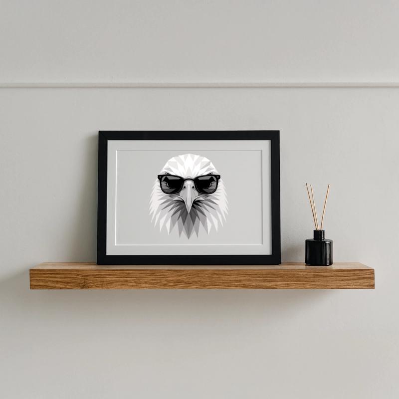 Eagle Bald Eagle Golden Eagle White-tailed Eagle Framed poster (37 × 27 cm)