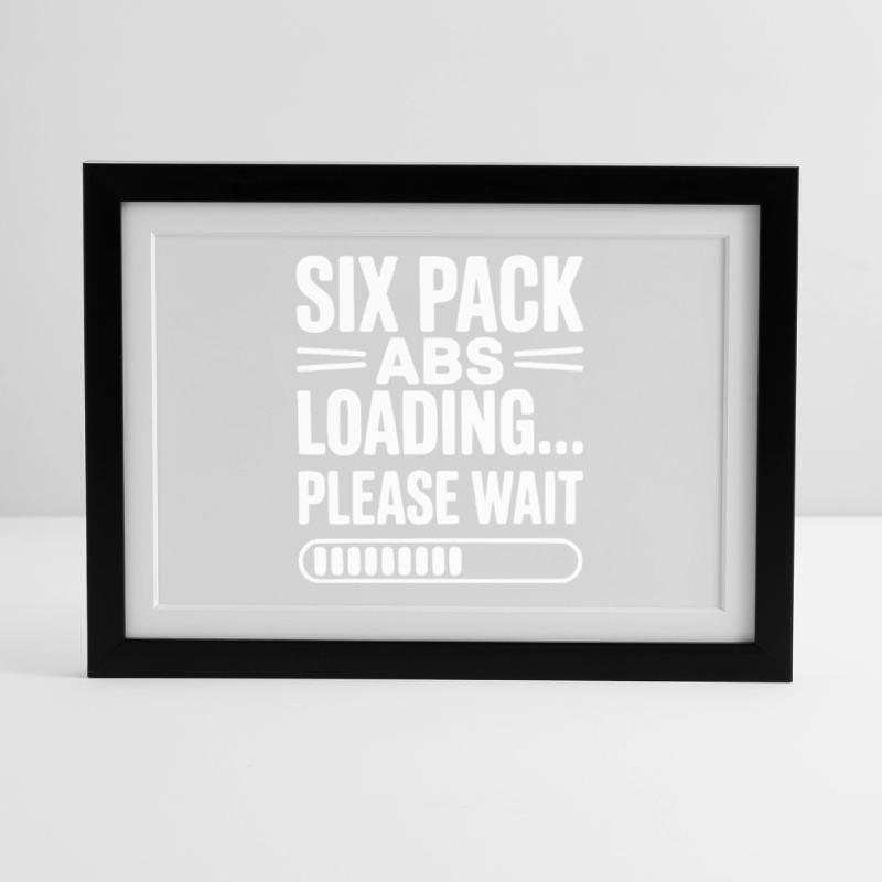Six Pack Abs Loading... Please Wait Framed poster (37 × 27 cm)