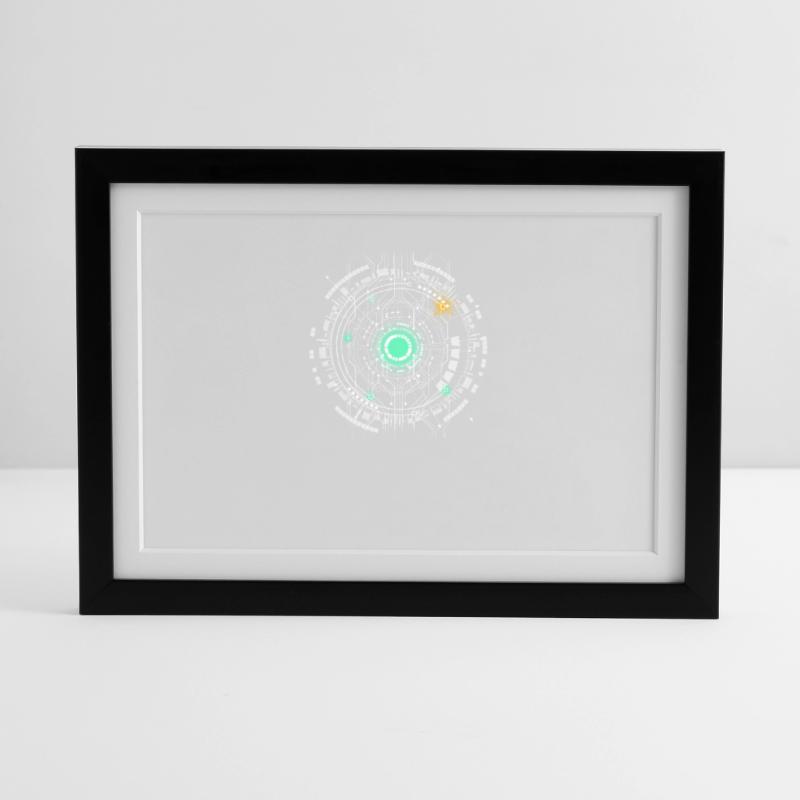 nerd CPU core computer code pc platine raumschiff Gerahmtes Poster (37 × 27 cm)