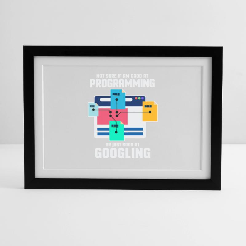 Programmierer Programmieren IT Computer Geschenk Gerahmtes Poster (37 × 27 cm)