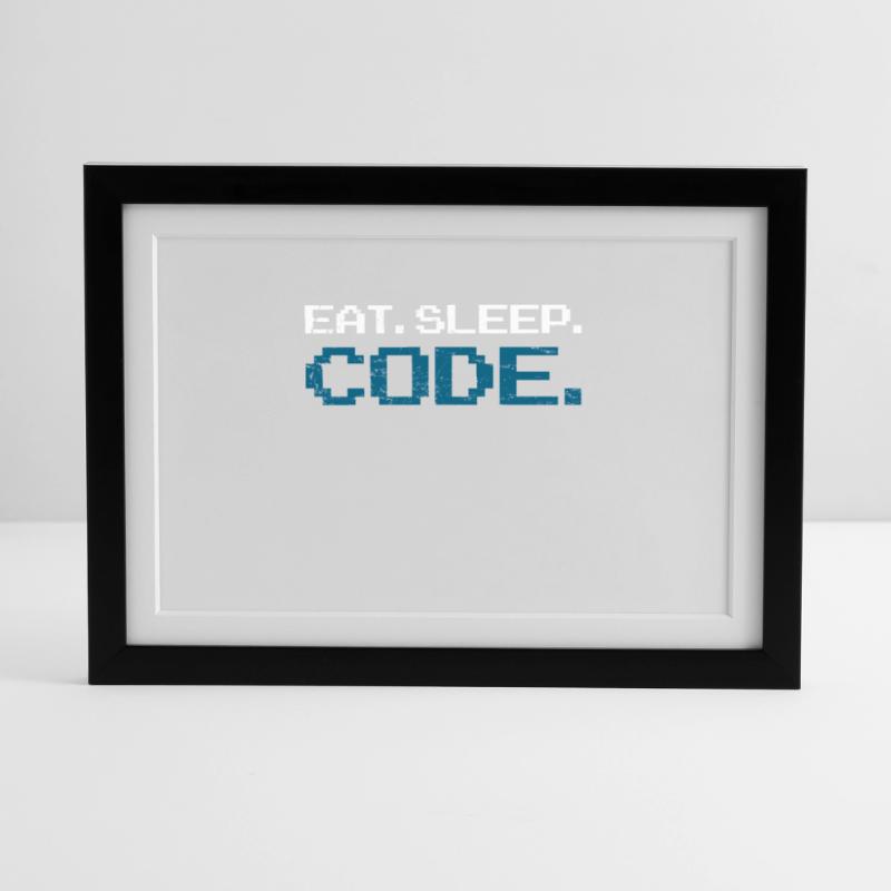 Programmieren Coden Informatik Gerahmtes Poster (37 × 27 cm)