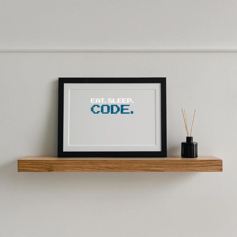 Programmieren Coden Informatik Gerahmtes Poster (37 × 27 cm)