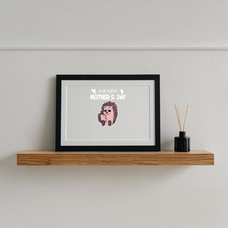 Muttertag - erster Muttertag Geschenk Gerahmtes Poster (37 × 27 cm)