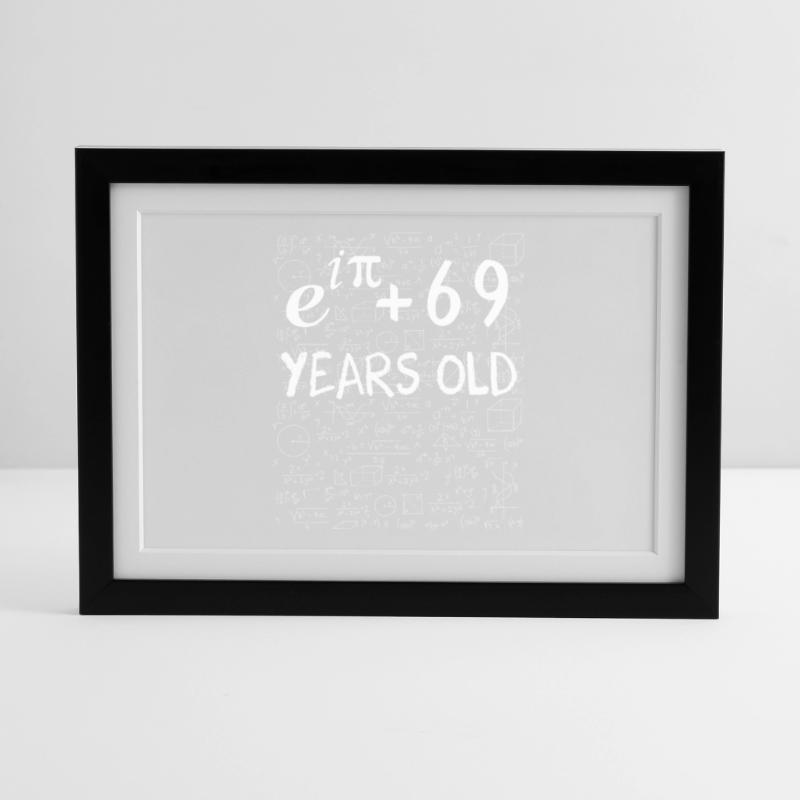 68th Birthday 68 Years Euler Identity Math Gift Framed poster (37 × 27 cm)