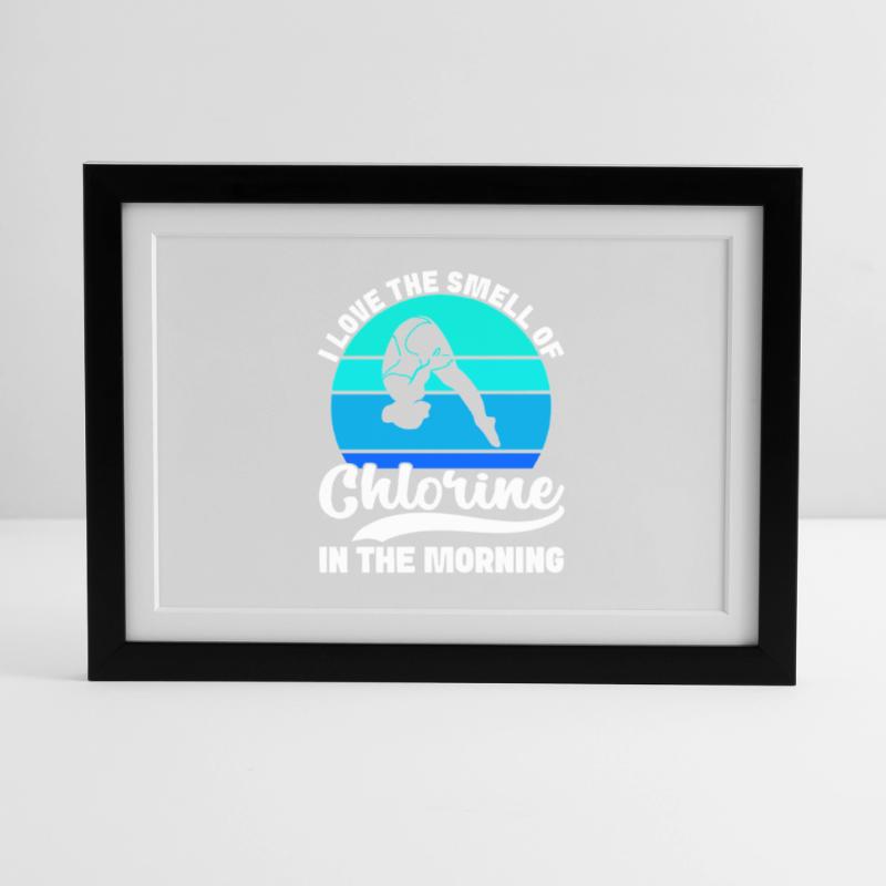 Diving diving board Framed poster (37 × 27 cm)