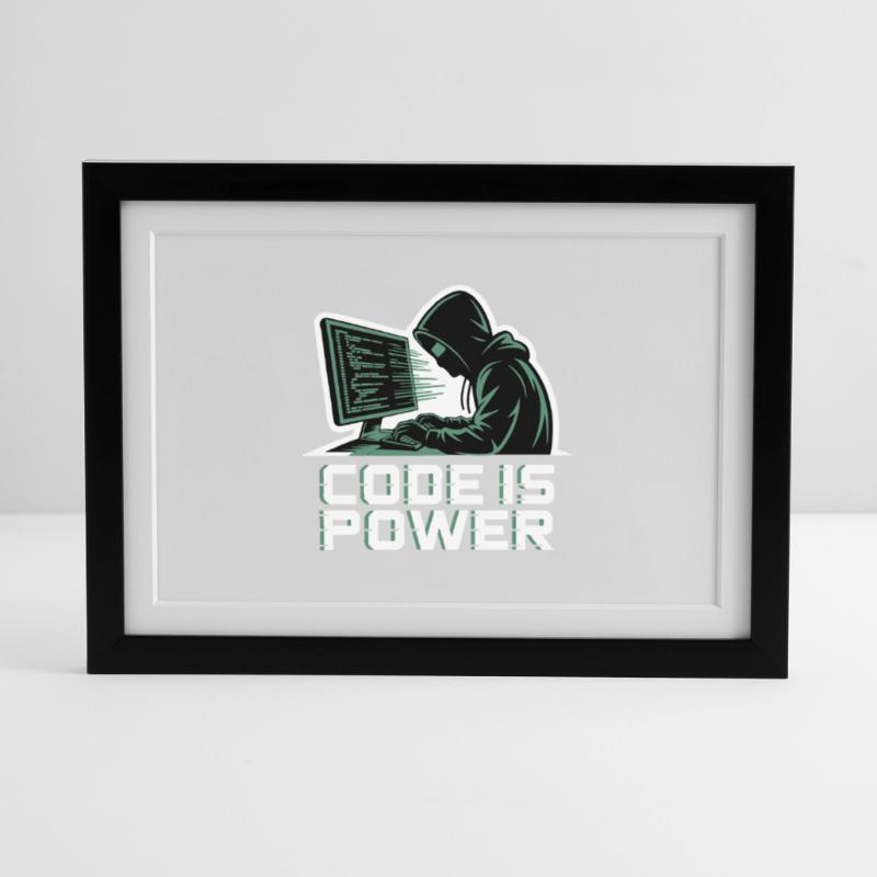 Cyber Hacker Code Infinity Design Framed poster (37 × 27 cm)