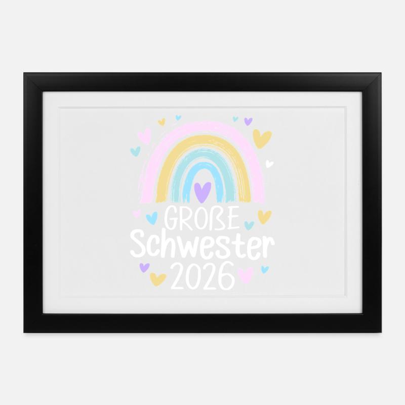 Big Sister 2026 Rainbow - Framed poster (37 × 27 cm) - black