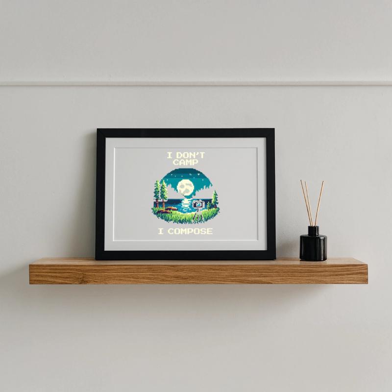 I don't camp, I compose | Composition Framed poster (37 × 27 cm)