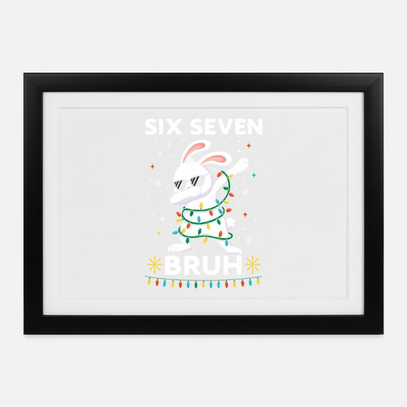 Rabbit_six_seven broth - Framed poster (37 × 27 cm) - black