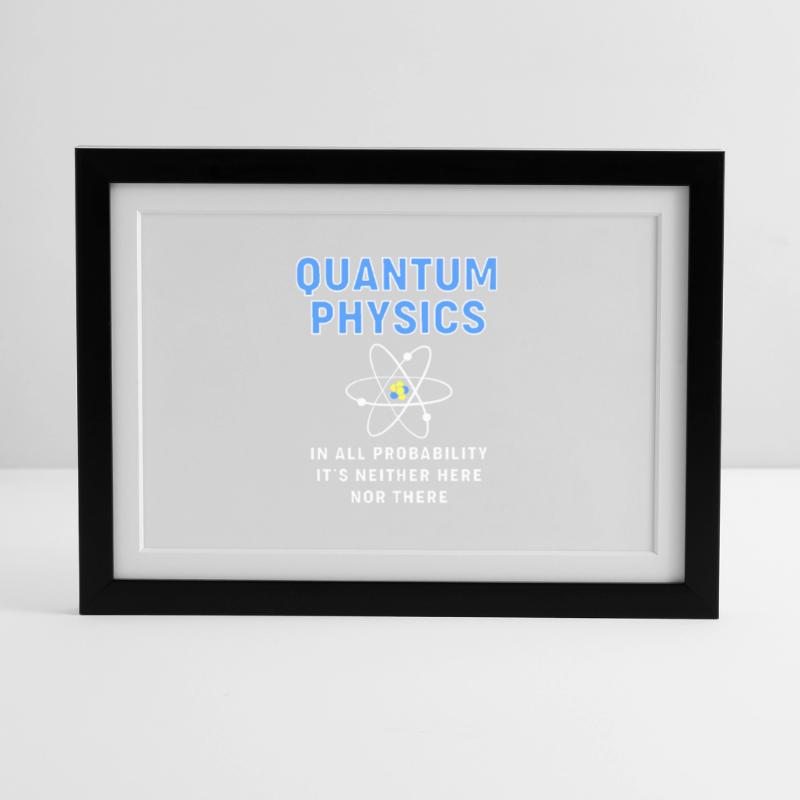 Quantensprung Quanten Physik Quantenphysik Gerahmtes Poster (37 × 27 cm)