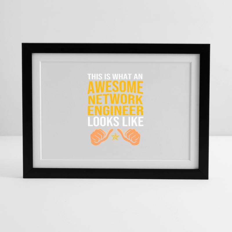 Network Engineer Programmer Computer Scientist Framed poster (37 × 27 cm)